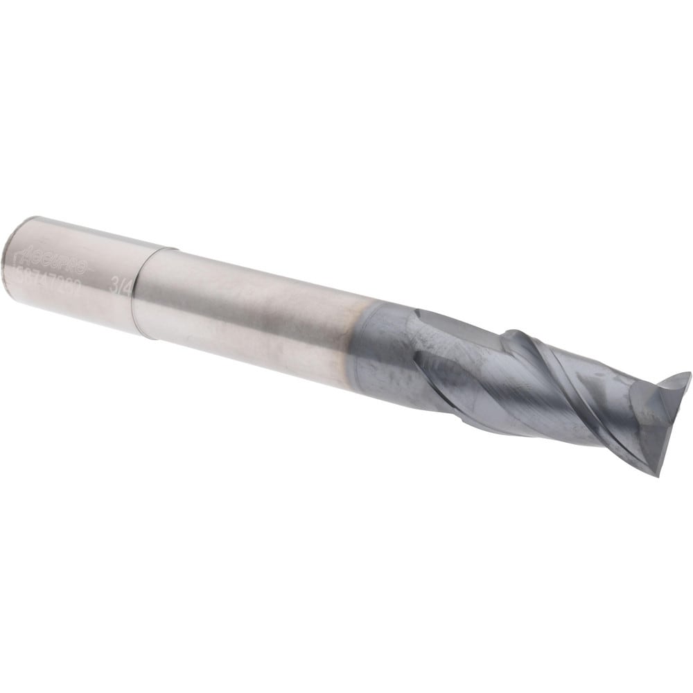 Accupro 12177168 Square End Mill: 3/4 Dia, 3 LOC, 3/4 Shank Dia, 6 OAL, 2 Flutes, Solid Carbide Image