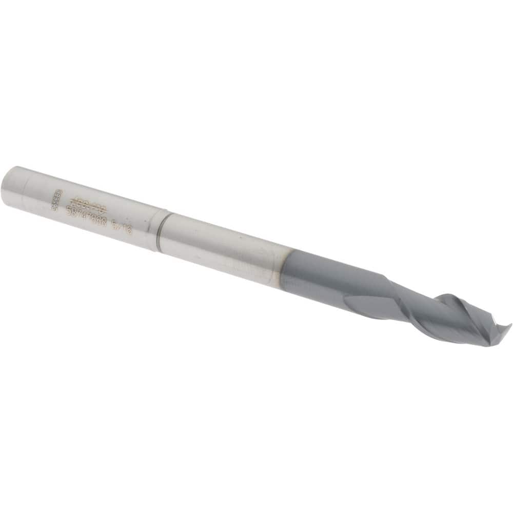 Accupro 12177159 Square End Mill: 5/16 Dia, 5/8 LOC, 5/16 Shank Dia, 4 OAL, 2 Flutes, Solid Carbide 