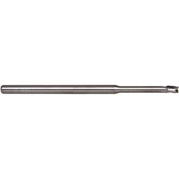 Accupro 14797297 Square End Mill: 0.1 Dia, 0.15 LOC, 1/8 Shank Dia, 2-1/2 OAL, 3 Flutes, Solid Carbide 