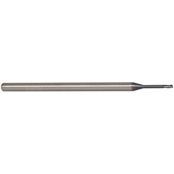 Accupro 14797210 Square End Mill: 3/64 Dia, 0.075 LOC, 1/8 Shank Dia, 2-1/2 OAL, 3 Flutes, Solid Carbide 