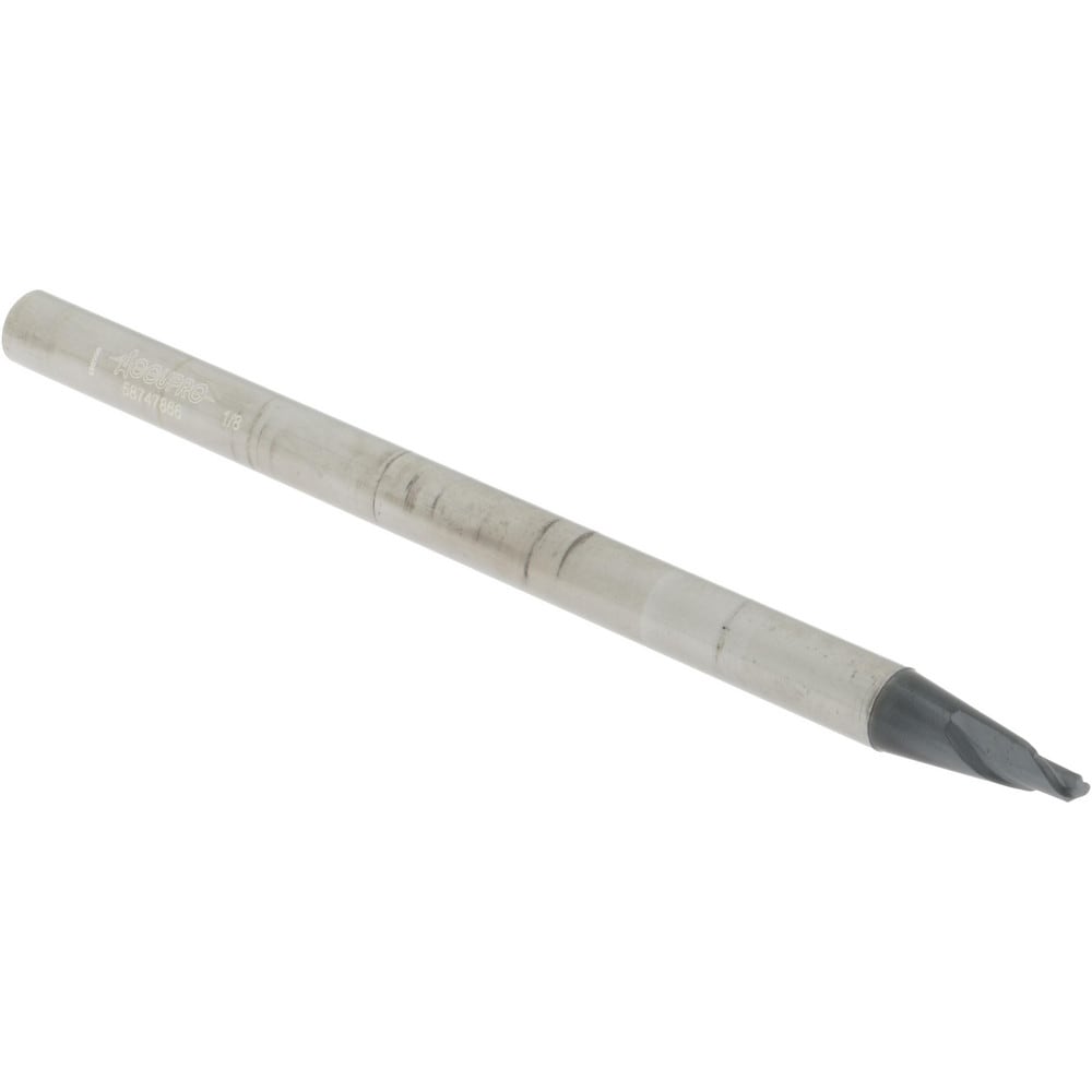 Ball End Mill: 0.125" Dia, 0.125" LOC, 2 Flute, Solid Carbide