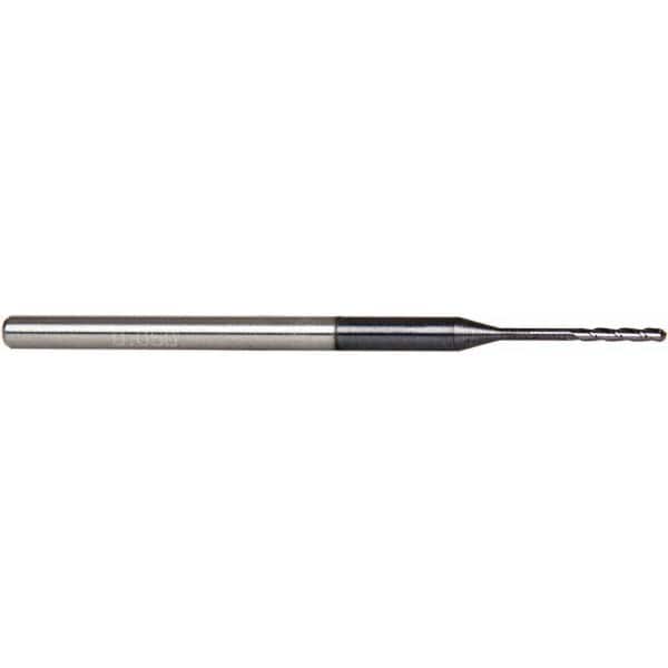 Accupro AP58748112 Ball End Mill: 0.05" Dia, 0.3" LOC, 3 Flute, Solid Carbide 