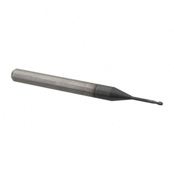 Accupro 12176947 Ball End Mill: 0.0313" Dia, 0.0938" LOC, 2 Flute, Solid Carbide Image