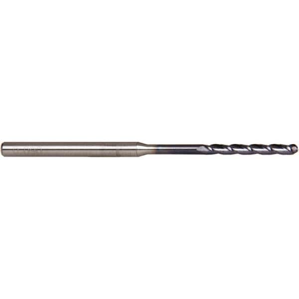 Accupro AP58748252 Ball End Mill: 0.09" Dia, 0.75" LOC, 3 Flute, Solid Carbide 