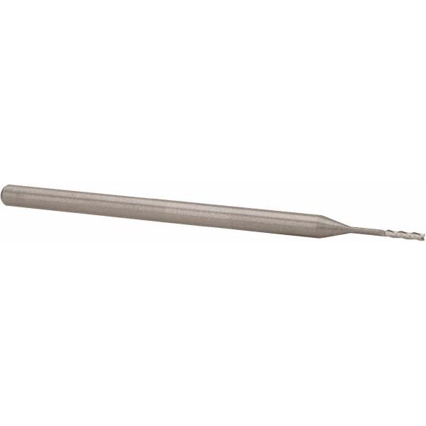 Accupro 14797191 Square End Mill: 0.04 Dia, 13/64 LOC, 1/8 Shank Dia, 2-1/2 OAL, 3 Flutes, Solid Carbide Image