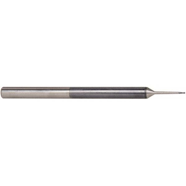 Ball End Mill: 0.0313" Dia, 0.0313" LOC, 2 Flute, Solid Carbide