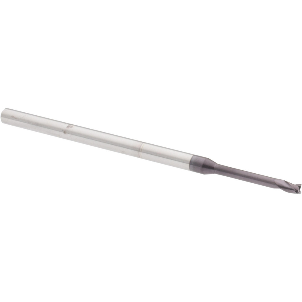 Square End Mill: 0.08" Dia, 0.12" LOC, 3 Flutes, Solid Carbide