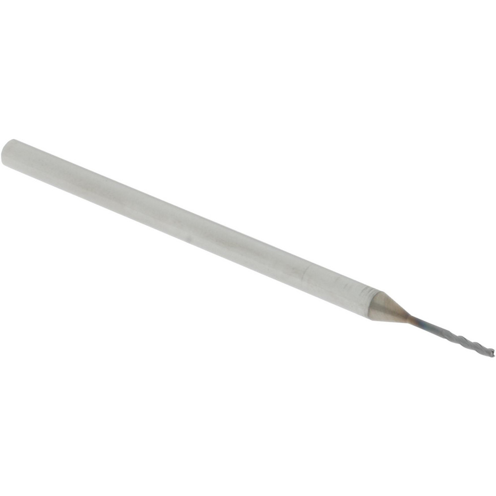 Accupro 14797192 Square End Mill: 0.04 Dia, 13/64 LOC, 1/8 Shank Dia, 2-1/2 OAL, 3 Flutes, Solid Carbide Image