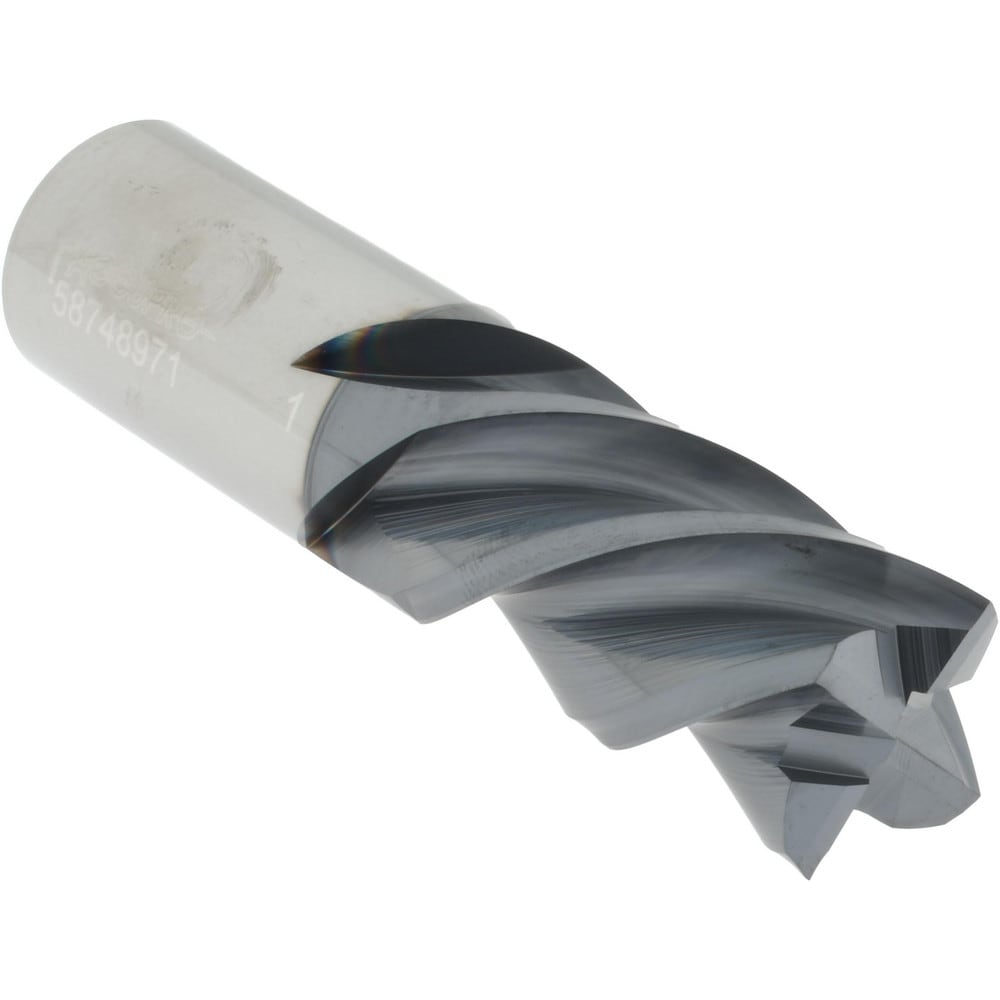 Accupro 12176985 Square End Mill: 1 Dia, 1-3/4 LOC, 1 Shank Dia, 4 OAL, 4 Flutes, Solid Carbide 