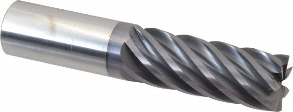 Accupro 12178704 Square End Mill: 1 Dia, 2-5/8 LOC, 1 Shank Dia, 5 OAL, 7 Flutes, Solid Carbide Image