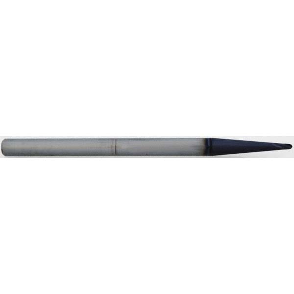 Ball End Mill: 0.0600" Dia, 0.1800" LOC, 2 Flute, Solid Carbide