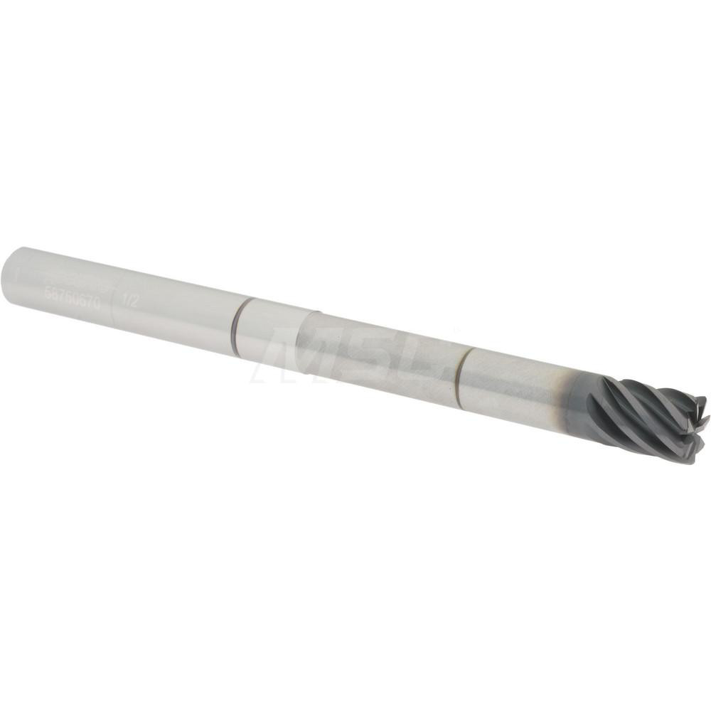 Accupro 12178720 Corner Radius End Mill: 1/2" Dia, 5/8" LOC, 0.03" Radius, 7 Flutes, Solid Carbide Image