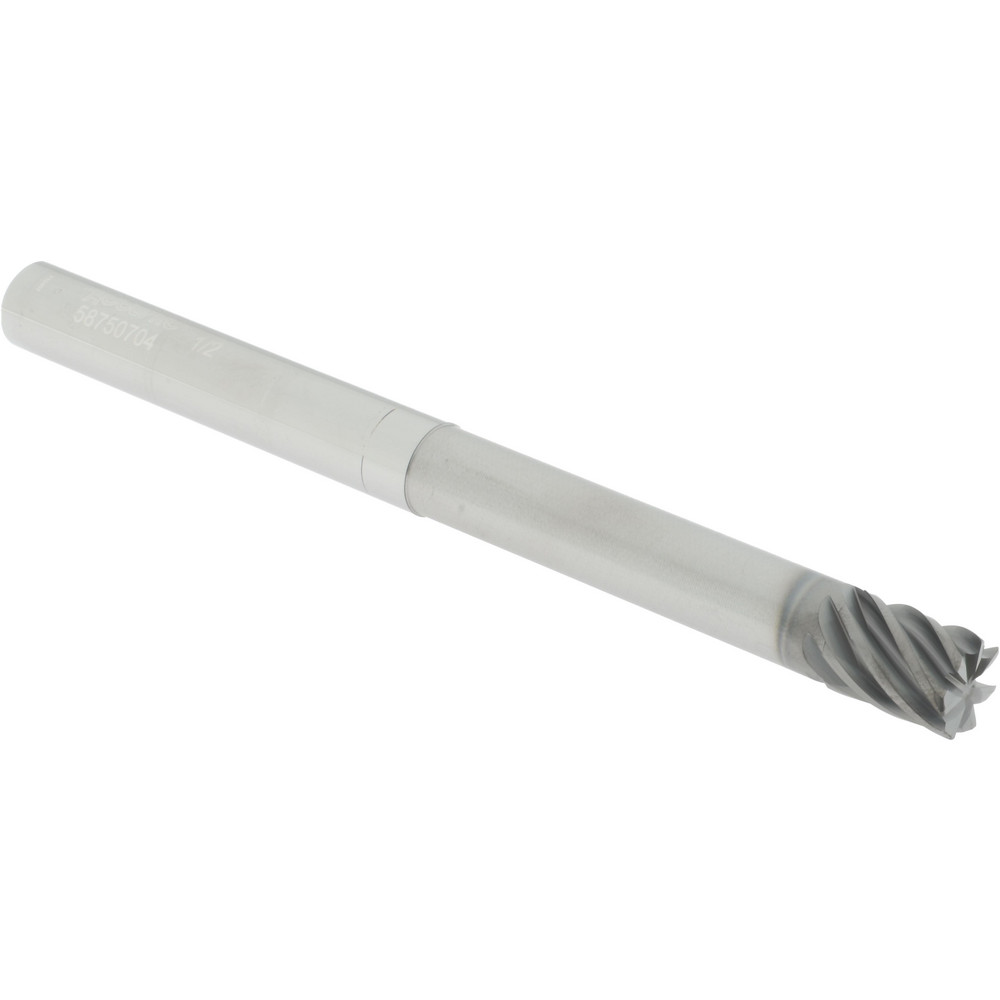 Accupro 12180844 Corner Radius End Mill: 1/2" Dia, 5/8" LOC, 0.02" Radius, 7 Flutes, Solid Carbide Image