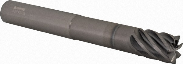 Accupro 12180833 Square End Mill: 3/4 Dia, 1 LOC, 3/4 Shank Dia, 6 OAL, 7 Flutes, Solid Carbide Image