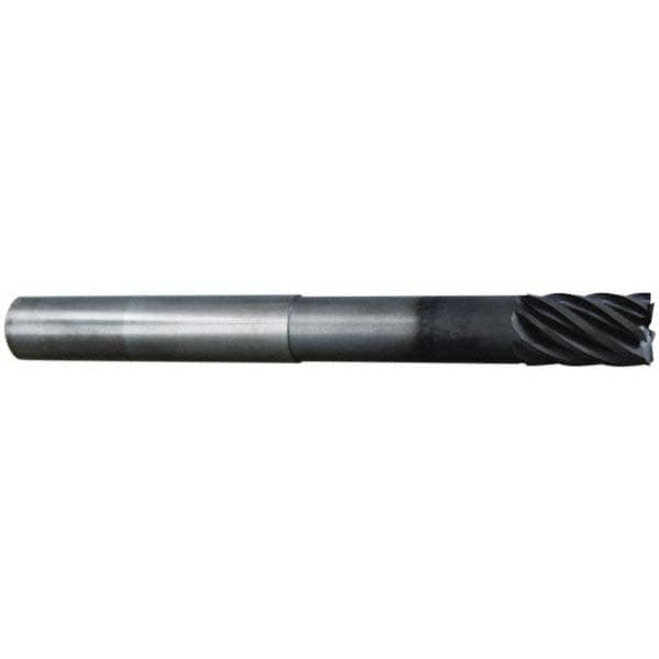 Accupro 12177391 Corner Radius End Mill: 3/8" Dia, 1/2" LOC, 0.03" Radius, 7 Flutes, Solid Carbide 