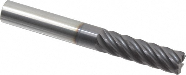 Accupro 12178717 Corner Radius End Mill: 3/8" Dia, 1-1/4" LOC, 0.03" Radius, 7 Flutes, Solid Carbide 