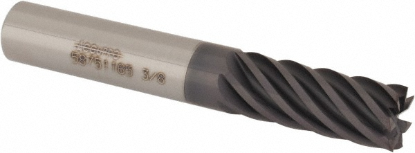 12178691 Square End Mill: 3/8 Dia, 7/8 LOC, 3/8 Shank Dia, 2-1/2 OAL, 7 Flutes, Solid Carbide  