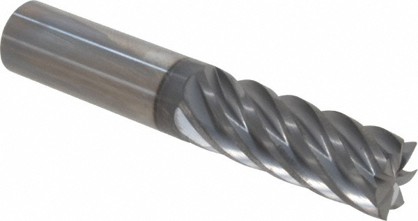 Accupro 12180828 Square End Mill: 5/8 Dia, 1-5/8 LOC, 5/8 Shank Dia, 3-1/2 OAL, 7 Flutes, Solid Carbide Image