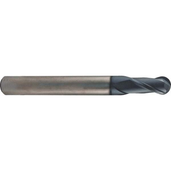 Ball End Mill: 0.1875" Dia, 0.1875" LOC, 2 Flute, Solid Carbide