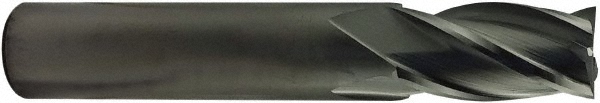 Square End Mill: 1/16'' Dia, 3/16'' LOC, 1/8'' Shank Dia, 1-1/2'' OAL, 4 Flutes, Solid Carbide