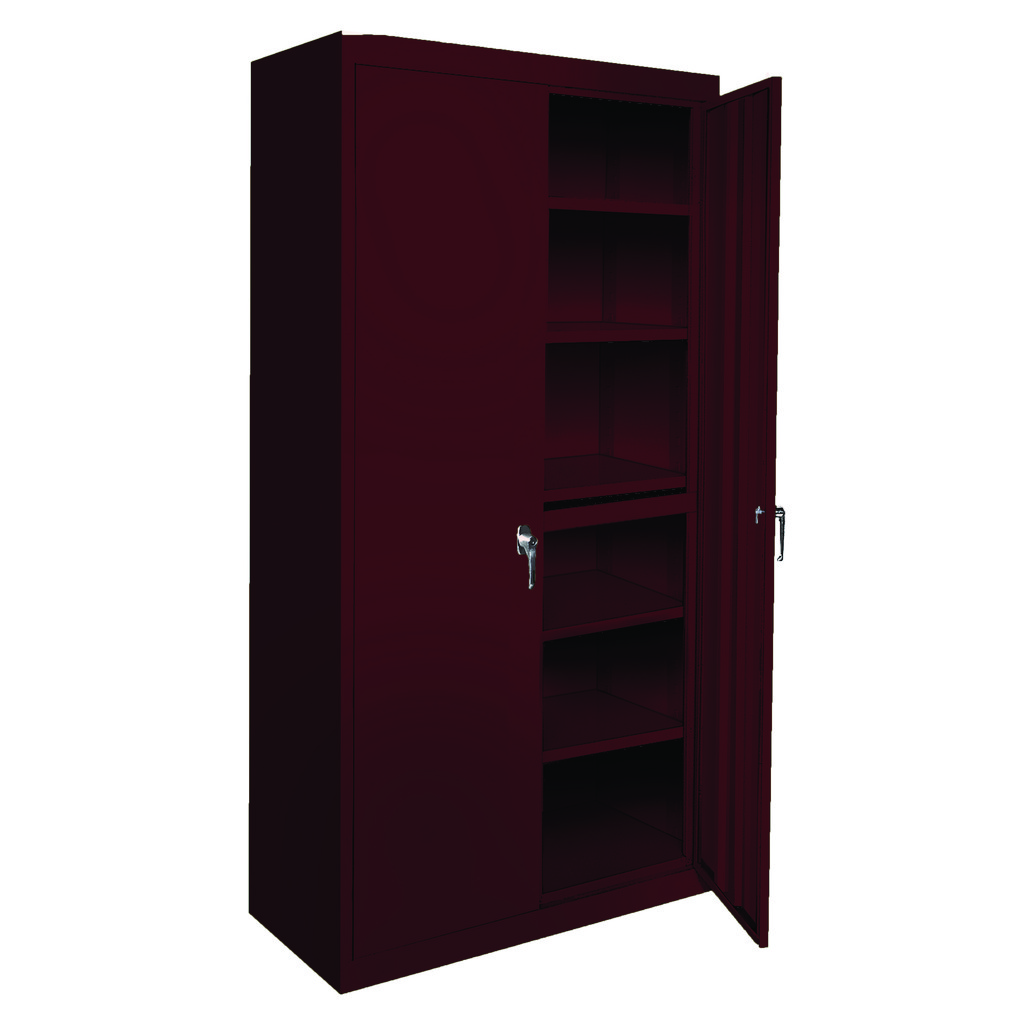 Steel Cabinets USA Steel Lockable Storage Cabinet Cabinet: 42" Wide, 18" Deep, 72" High - 160 lb Load Capacity, 5 Shelf, 0.000 Drawer, Cam Lock