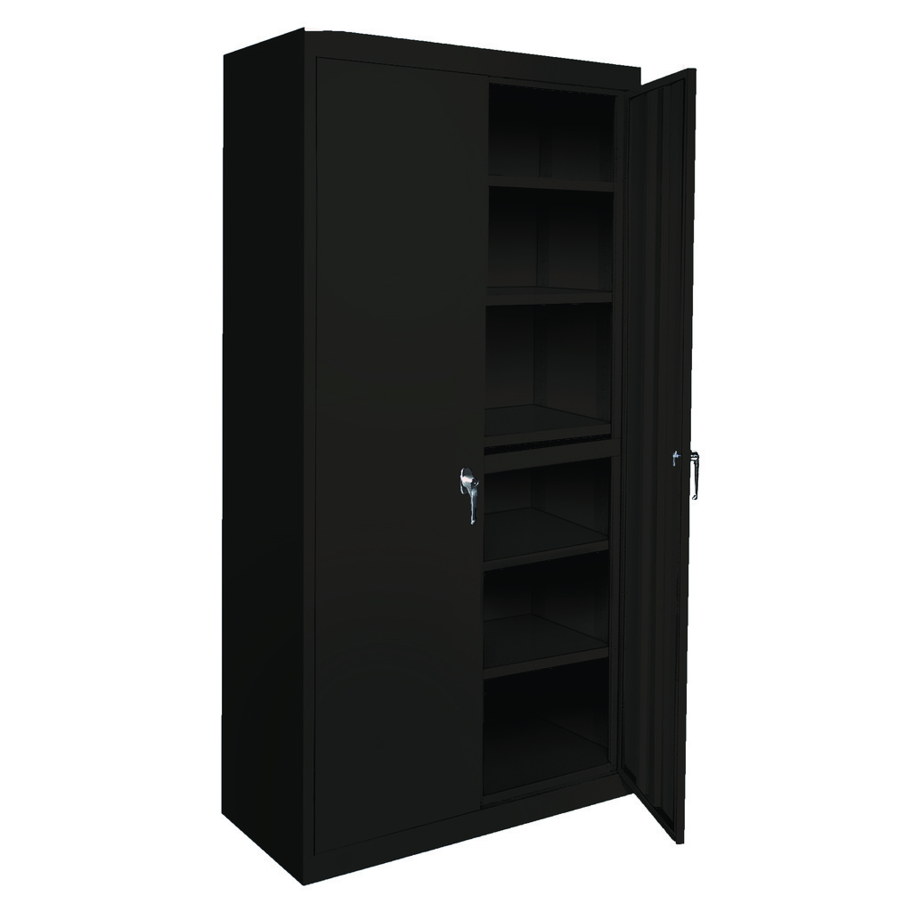 Steel Cabinets USA Steel Lockable Storage Cabinet Cabinet: 48" Wide, 18" Deep, 78" High - 160 lb Load Capacity, 5 Shelf, 0.000 Drawer, Cam Lock