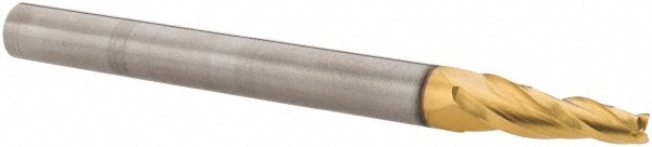 SGS 32374 Tapered End Mill: 5 ° per Side, 1/8" Small Dia, 3/4" LOC, 3 Flutes, Solid Carbide, Square End Image