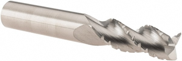 SGS 34300 Corner Radius End Mill: 3/8" Dia, 1" LOC, 0.01" Radius, 3 Flutes, Solid Carbide Image