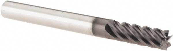 SGS 35100 Square End Mill: 1/4 Dia, 3/4 LOC, 1/4 Shank Dia, 2-1/2 OAL, 6 Flutes, Solid Carbide Image