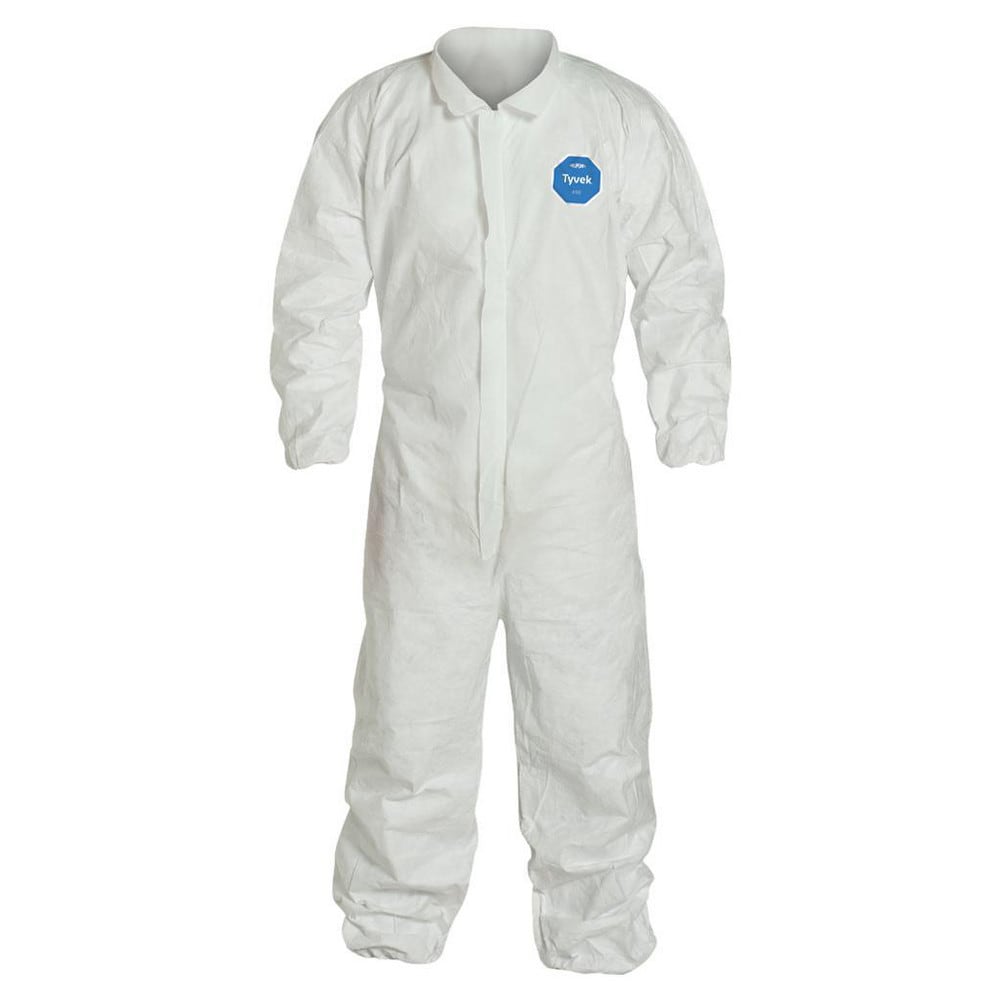 Disposable Coveralls: Size 7X-Large, 1.2 oz, Storm Flap Closure