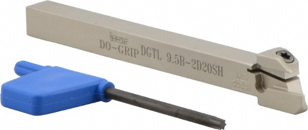 Iscar 2301528 0.395" Max Depth, 0.075" to 0.098" Width, External Left Hand Indexable Grooving/Cutoff Toolholder Image