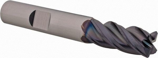 SGS 36702 Corner Radius End Mill: 3/8" Dia, 7/8" LOC, 0.03" Radius, 4 Flutes, Solid Carbide Image