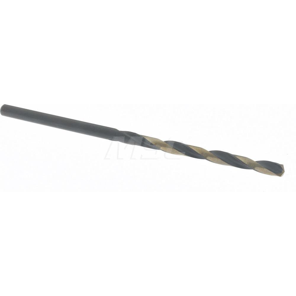 Mechanics Drill Bit: 3/32" Dia, 135 ° Point, High Speed Steel, Flat Shank, Split Point