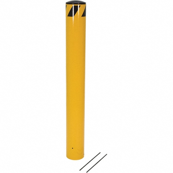 Pour-In Place Bollard: Yellow, Steel