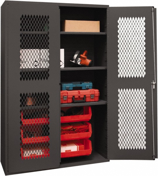 Durham Steel Bin, Shelf & Ventilated Storage 48" Wide, 24