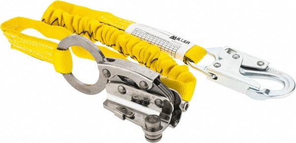 Miller 8174MLS4-Z7/4FT Rope & Cable Grabs; Grab Type: Rope ; Shock Absorbing: With Shock-Absorbing Lanyard ; Includes Lanyard: Yes ; Lanyard Length (Feet): 4.0 ; Manual: Yes ; For Use With: 5/8" Rope Image