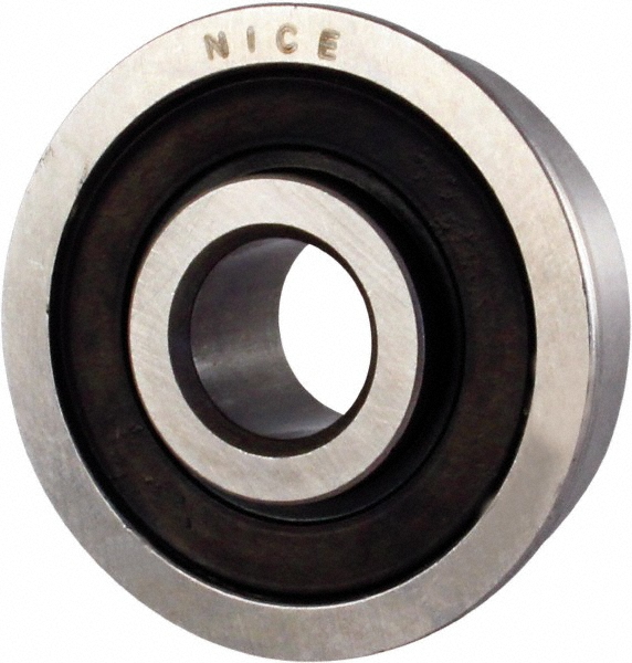 Deep Groove Ball Bearing: 0.375" Bore Dia, Double Seal - 255 lb Static Load, Bearing Number 3004
