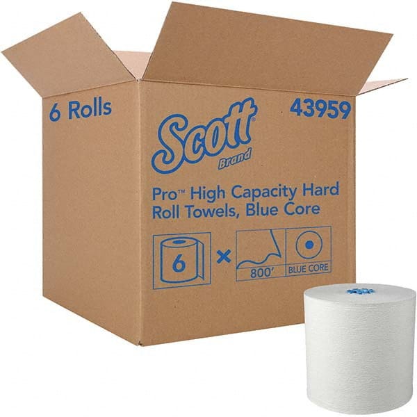 Scott 43959 Paper Towels: Hard Roll, 1 Ply, White 