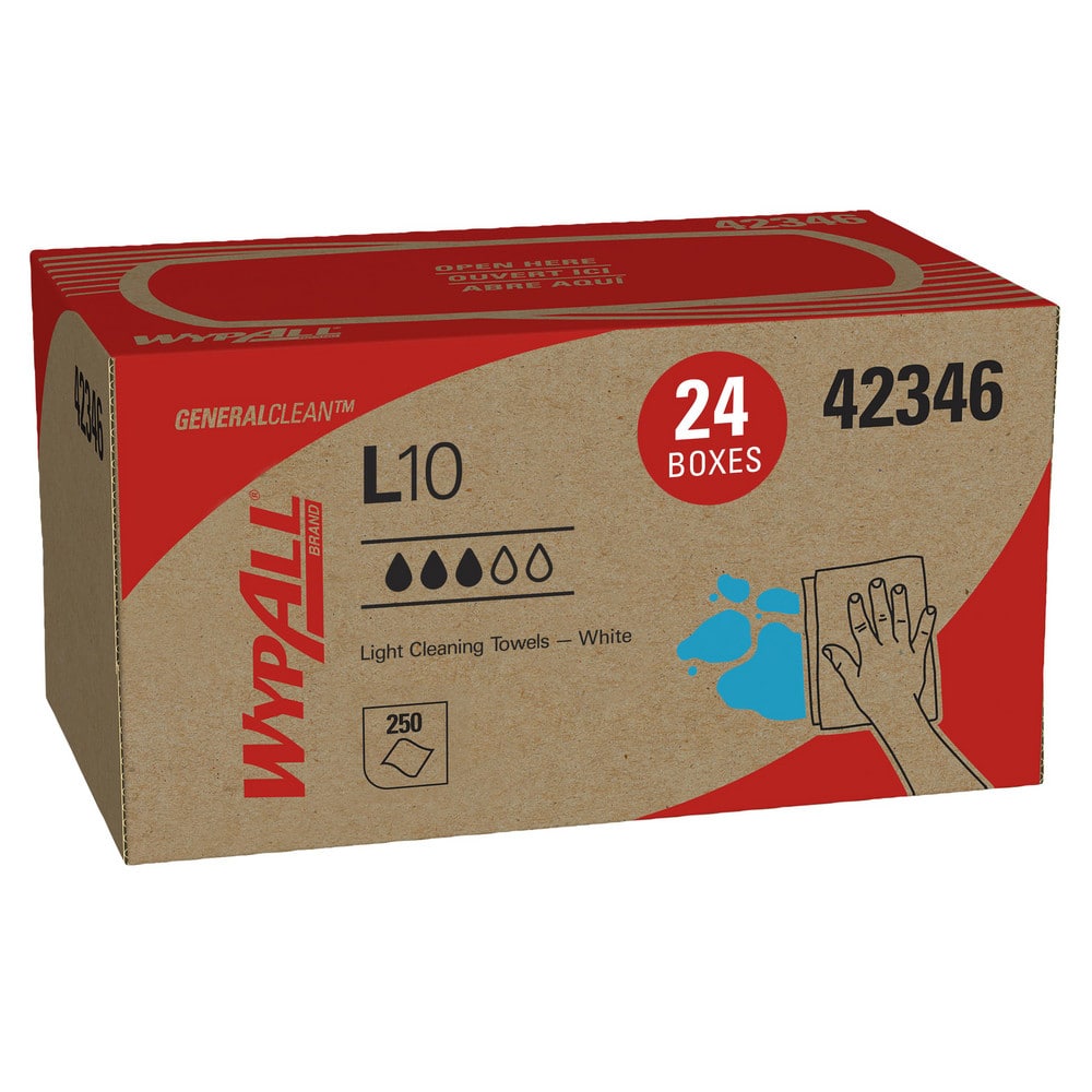 WypAll L10 Disposable Towels (42346), Limited Use/Lightweight, 1-ply, Pop-Up Box, White