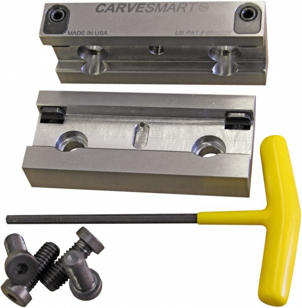CarveSmart 4" Wide Steel 2Jaw Quick Change Jaw System Vise Jaw Set