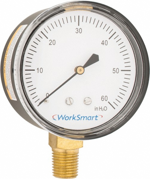 Value Collection WS-PE-281 Pressure Gauge: 2-1/2" Dial, 1/4" Thread, NPT, Lower Mount Image