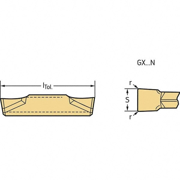 Grooving Insert: GX305UD4 WKP33S, Solid Carbide