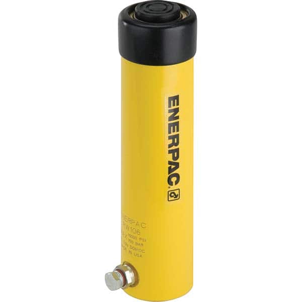 Enerpac RW106 Compact Hydraulic Cylinder: Base Mounting Hole Mount, Steel 