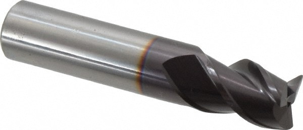 Guhring 9030860127000 Square End Mill: 1/2 Dia, 5/8 LOC, 1/2 Shank Dia, 2-1/2 OAL, 3 Flutes, Solid Carbide Image