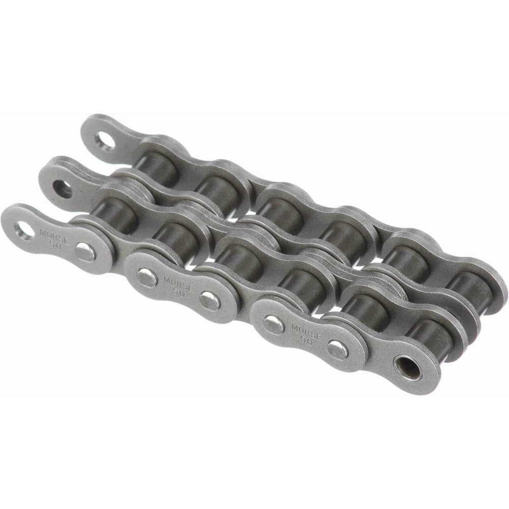 Morse 50-2R 10FT BOX Roller Chain: Standard Riveted, 5/8" Pitch, 50-2 Trade, 10 Long, 2 Strand 