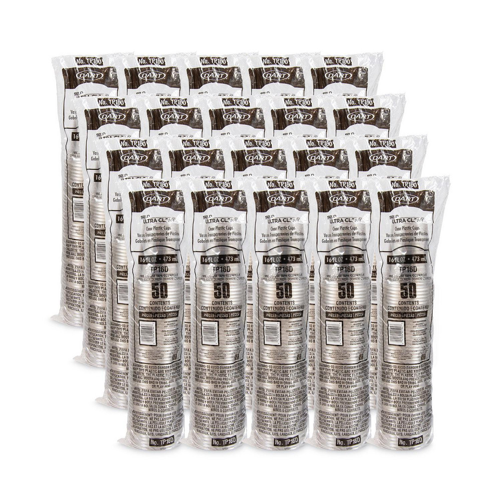 Solo - Pack of (50) Solo Plastic Cold Cups, 16 oz Clear | MSC Direct