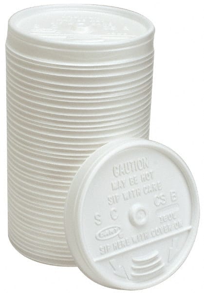 Dart DCC16UL Cup Lid: Fits 16 oz Hot & Cold Foam Cups, Dome, Polystyrene, 1,000 Pc, White 