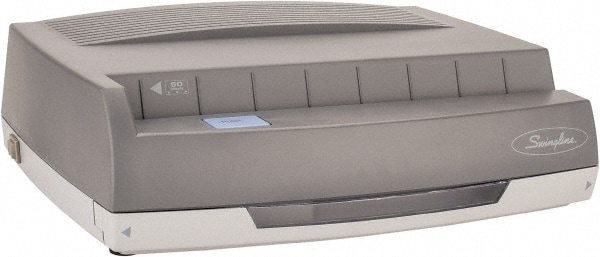 Paper Punches; Type: 50 Sheet Electric 3-Hole Punch ; Color: Beige ; Hole Diameter: 0.2813in ; Features: Jam reverse switch ensures unproblematic use; Push button electronic operation; clear view window on chip tray ; Sheet Capacity: 50; 50
