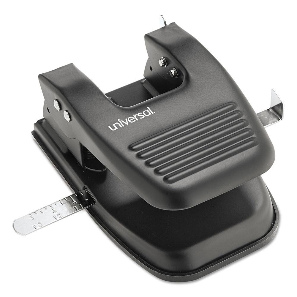 Paper Punches; Type: 25 Sheet 2-Hole Punch ; Color: Black ; Hole Diameter: 0.2813in ; Features: Removable chip tray ; Sheet Capacity: 25; 25