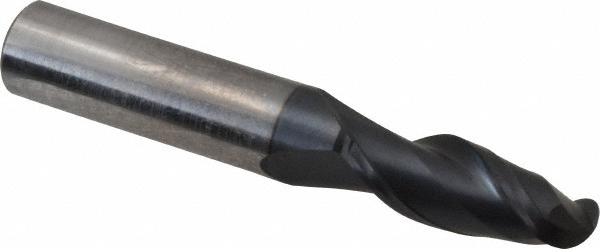 OSG HP421-4062-BN Ball End Mill: 0.4062" Dia, 1" LOC, 2 Flute, Solid Carbide Image